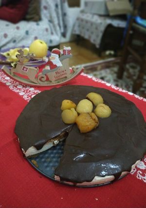 Φωτογραφία της συνταγής Cheesecake κάστανο με γλάσο σοκολάτας