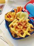 Waffles caprese. sin gluten