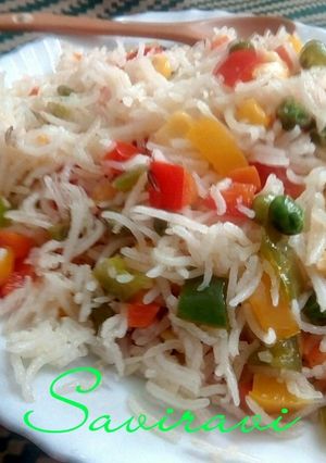 A picture of Bell pepper Pulav.
