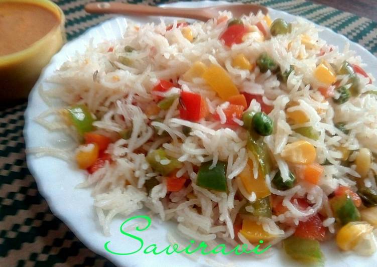 How to Make Quick Bell pepper Pulav