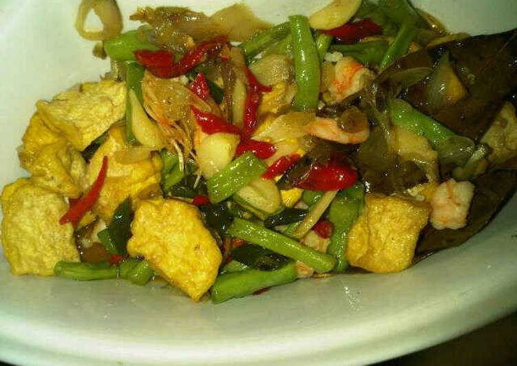 Tumis Buncis,tahu dan udang