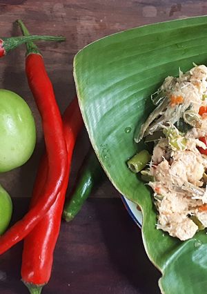 Foto resep Botok teri tempe simple
