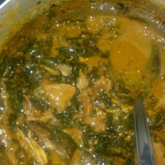 A picture of BITTER LEAF SOUP (ofe onugbu).