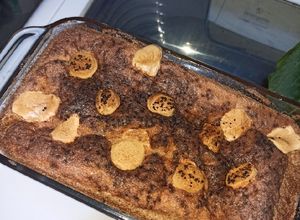 Una foto de Torta de café con banano fit (sin azúcar)