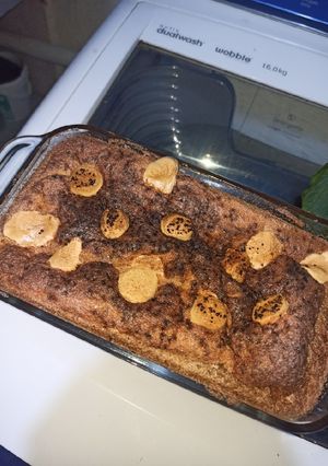 Una foto de Torta de café con banano fit (sin azúcar)