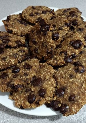 Una foto de Galletas de avena, plátano, naranja y chocolate