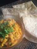Fulka roti with sabji