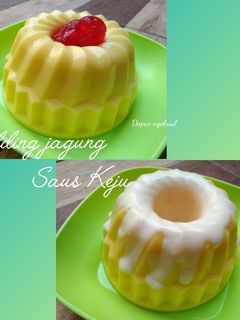 Foto resep Pudding jagung saus keju