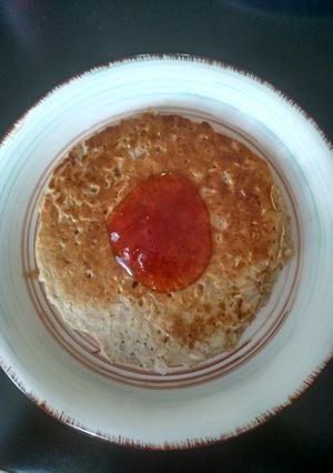 Una foto de Hotcakes de avena con chía