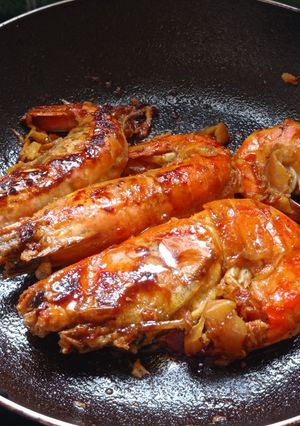 Foto resep Udang galah panggang madu