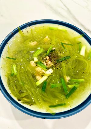 Hình của món Canh Bí Xanh Nấu Tôm.