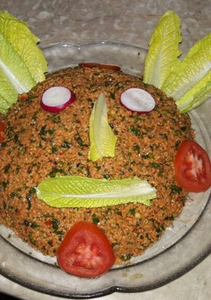 صورة لوصفة تبولة تركية 🌿🍅🌶🍋