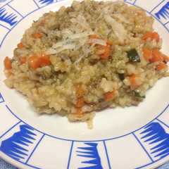 Una foto de Arroz cremoso con verduras
