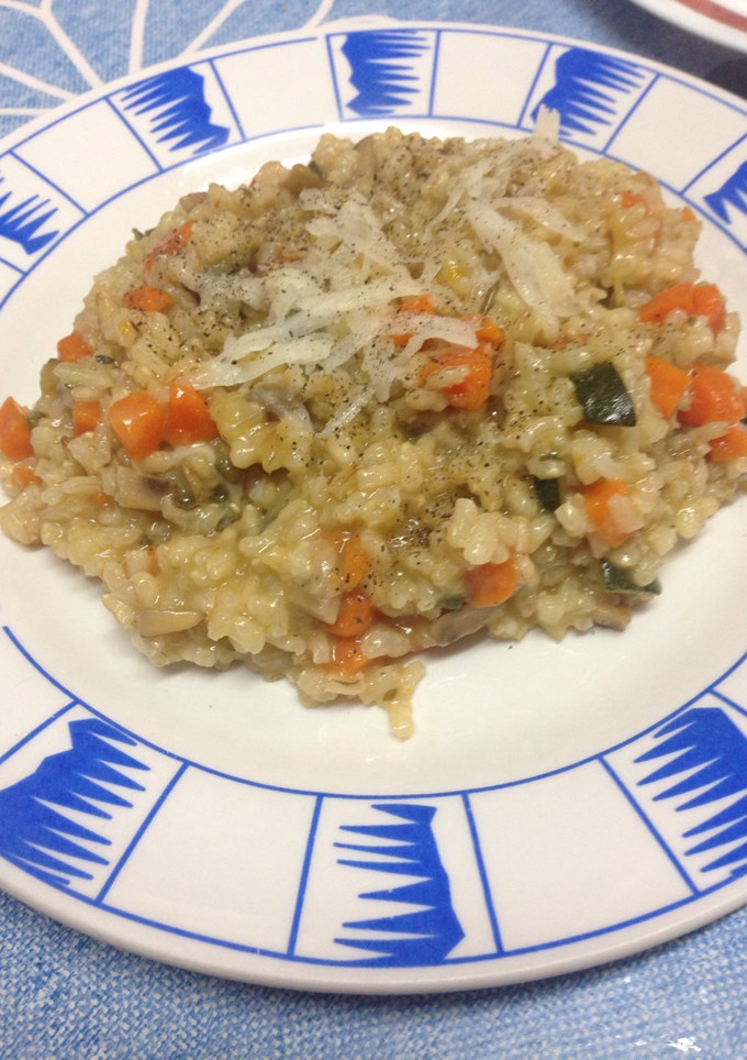 Una foto de Arroz cremoso con verduras