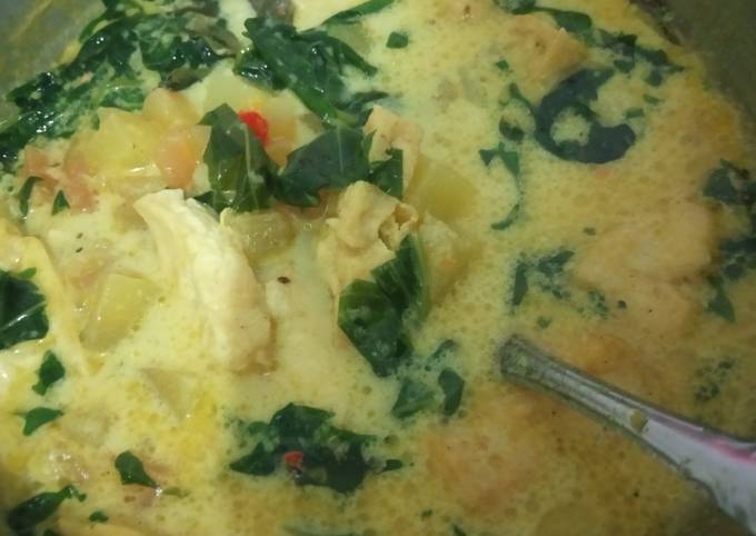 Anti Ribet, Buat Sayur santan daun pepaya + buah pepaya with tahu Rumahan