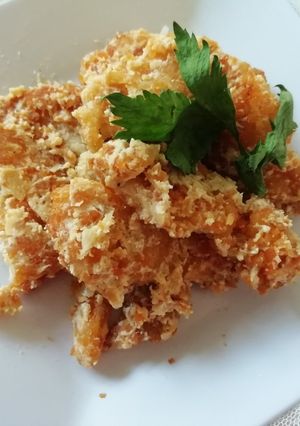 Foto resep Ayam krispi saos telor asin