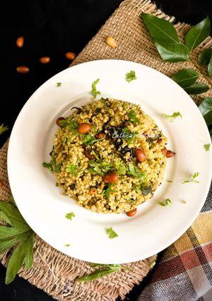 A picture of Foxtail Millet Gongura Rice (Sorrel Leaves Millet Rice - Andhra / Telangana style).