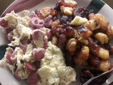 Blessing’s Fried sauté egg & sausages and plantain
