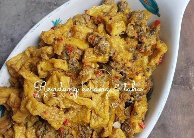 Rendang kerang dan tahu