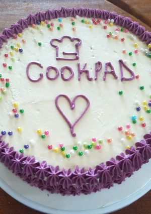A picture of Cookpad Vanila Sponge Cake.