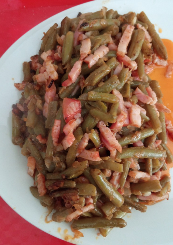 Una foto de Judías verdes salteadas con bacon