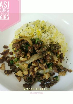 Foto resep Resep MPASI 10m+ - Nasi Jagung Oseng Daging Sapi