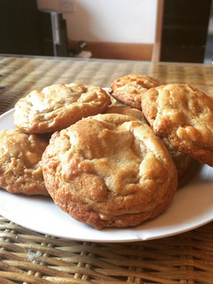 A picture of White Chocolate, Cardamom & Amaretto Cookies.
