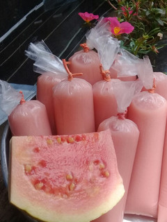 Foto resep Es lilin jambu merah