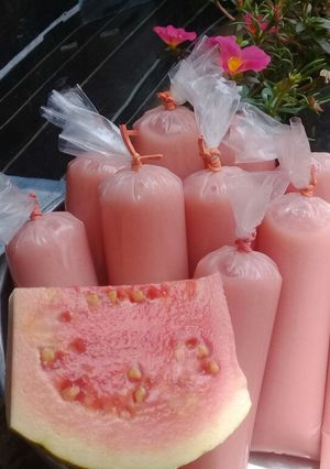 Foto resep Es lilin jambu merah