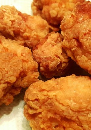 A picture of Homemade crispy KFC style chicken popcorn😍.