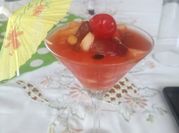 Una foto de jugo de melón y sandía
