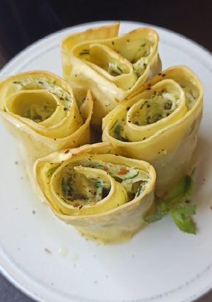 Une photo de Lasagnes façon Cannelloni, farce courgettes et ricotta