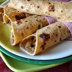 A picture of Hitikbele(Fresh Lima beans) Mushroom Wrap.