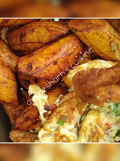 A picture of Simple Fried plantain and fried egg🍌🥚.