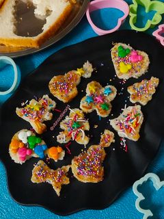 फेरी ब्रेड टोस्ट (fairy bread toast recipe in Hindi) रेसिपी मुख्य फोटो