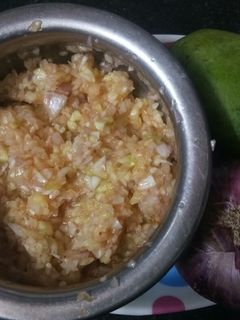 कच्ची कैरी प्याज की चटनी (Kachi keri pyaz ki chutney recipe in Hindi) रेसिपी मुख्य फोटो