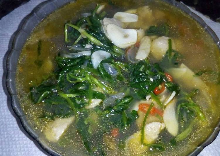 Ca kangkung bakso kuah