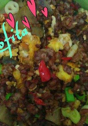 Foto resep Nasi merah goreng