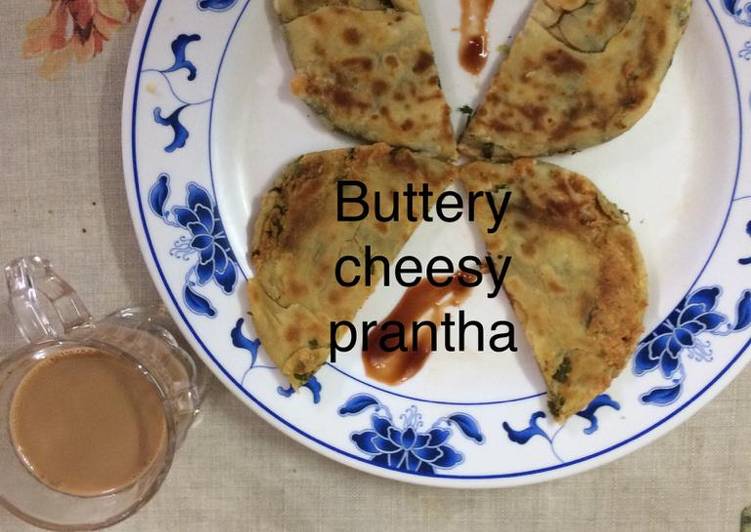 Buttery cheesy Parantha