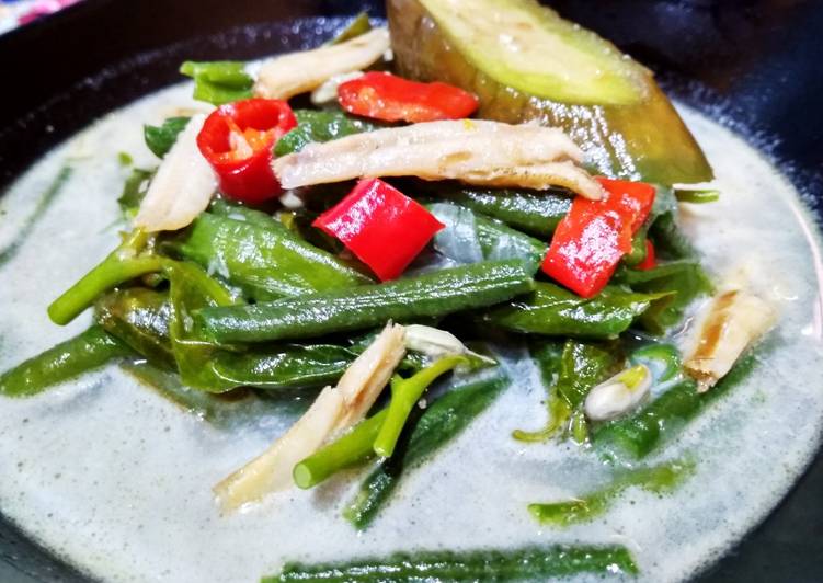 Sayur Lodeh Terung, Kacang Panjang, Daun Melinjo