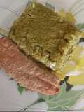 Polenta verde rellena