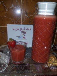 صورة لوصفة عصير الفراولة المنعش