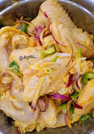عکسی از دستور مزه دار کردن بال مرغ🍢
