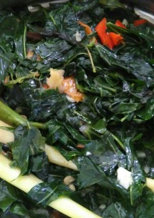 Foto resep Tumis Daun Pepaya Jepang Ikan Roa