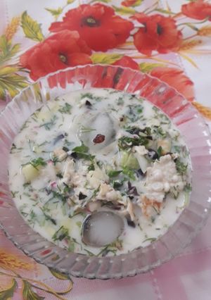 عکسی از دستور آب‌دوغ خیارپیش غذای تابستانی