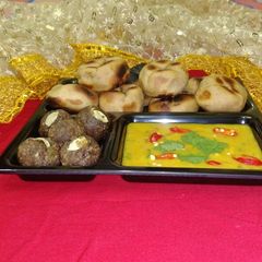 A picture of Churma ladoo.