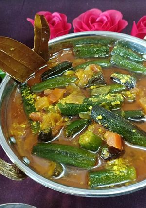 A picture of Dahi wali bhindi.