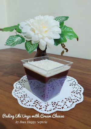 Foto resep Puding Ubi Ungu with cream cheese homemade