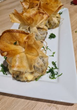 Une photo de Aumônières à la viande hachée
