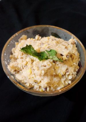 A picture of Garlic khichri.